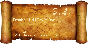 Dombi Lóránt névjegykártya