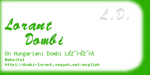lorant dombi business card